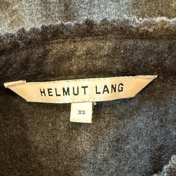 Helmut Lang Wool cashmere Plaid collarless button front Tunic 31199 - Picture 10 of 13